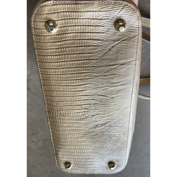 BRAHMIN Medium Classy Asher Leather Shoulder Tote/Bag-Gold Tones W Match Wallet - Picture 9 of 16